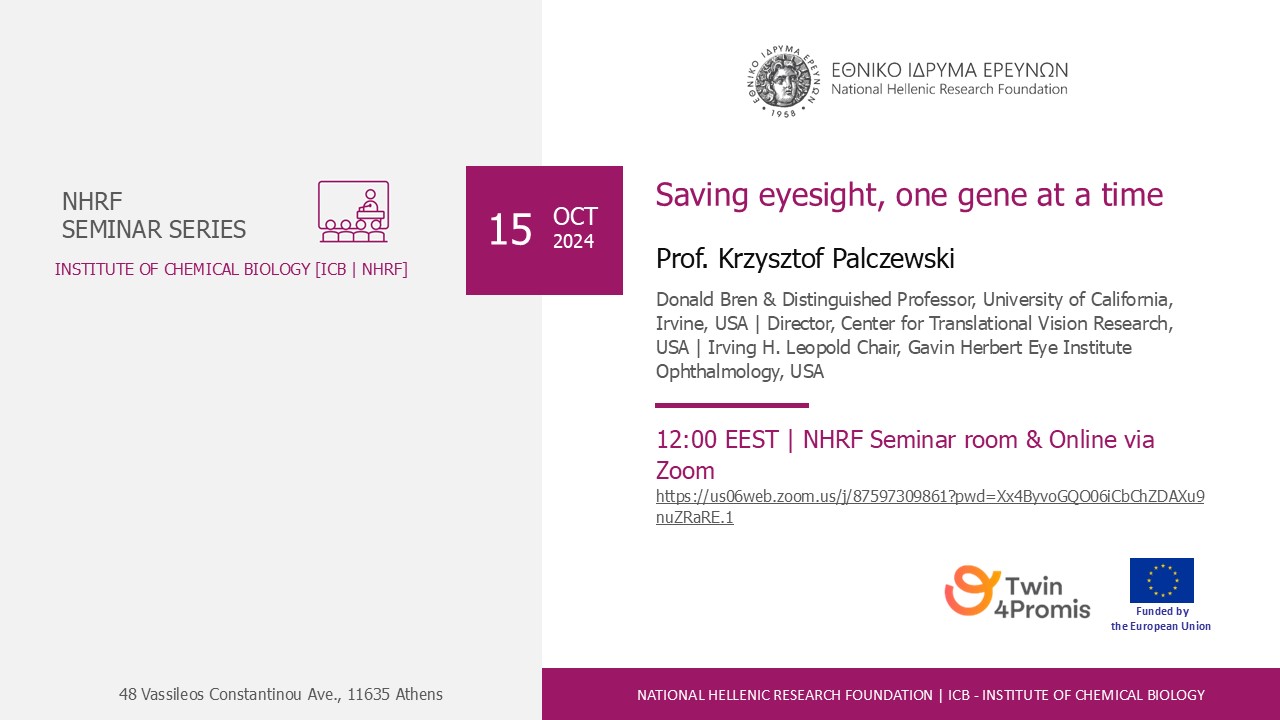 Prof. Krysztof Palczewski ICB seminar new format